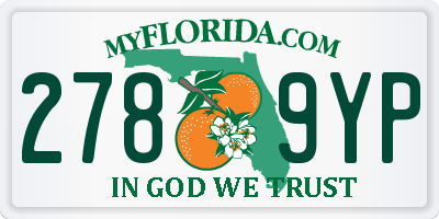 FL license plate 2789YP