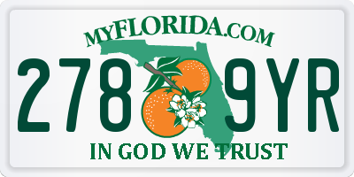 FL license plate 2789YR