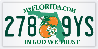 FL license plate 2789YS