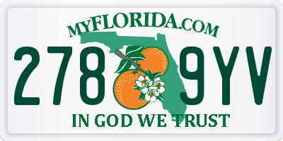FL license plate 2789YV