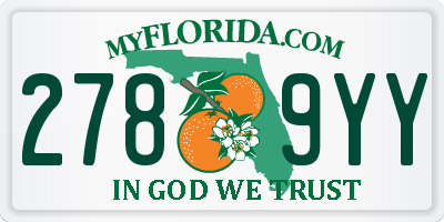 FL license plate 2789YY