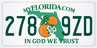 FL license plate 2789ZD