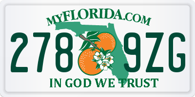 FL license plate 2789ZG