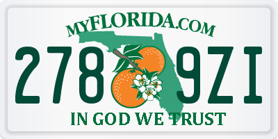 FL license plate 2789ZI