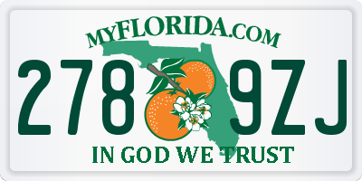 FL license plate 2789ZJ