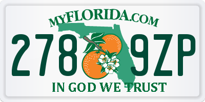 FL license plate 2789ZP