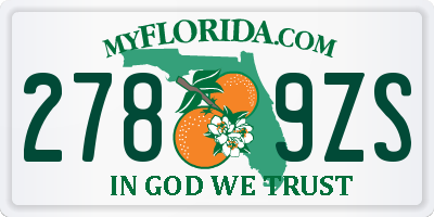 FL license plate 2789ZS