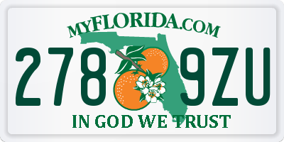 FL license plate 2789ZU