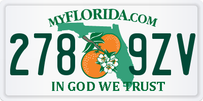 FL license plate 2789ZV
