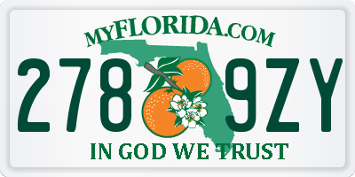 FL license plate 2789ZY