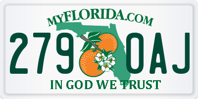 FL license plate 2790AJ