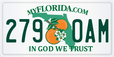 FL license plate 2790AM
