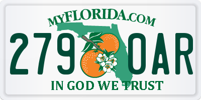 FL license plate 2790AR