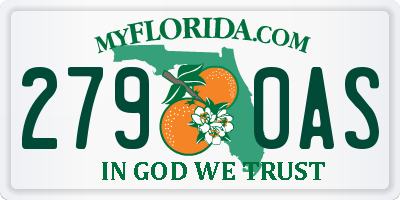 FL license plate 2790AS