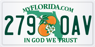FL license plate 2790AV