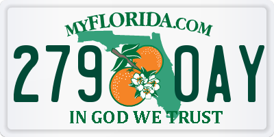 FL license plate 2790AY