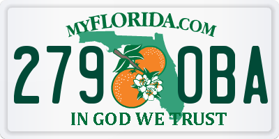 FL license plate 2790BA