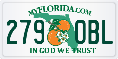 FL license plate 2790BL