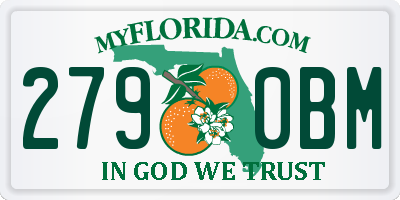 FL license plate 2790BM
