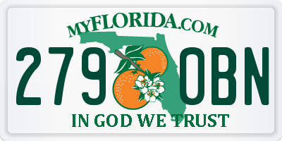 FL license plate 2790BN