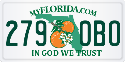 FL license plate 2790BO