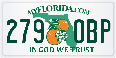 FL license plate 2790BP
