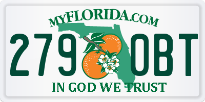 FL license plate 2790BT
