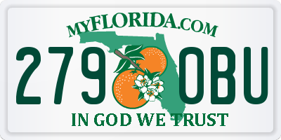 FL license plate 2790BU