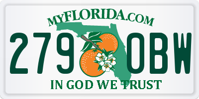 FL license plate 2790BW
