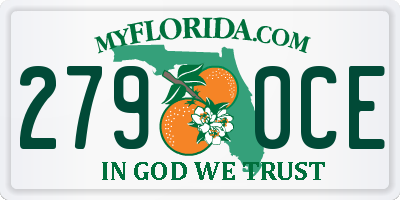 FL license plate 2790CE