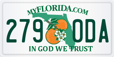 FL license plate 2790DA