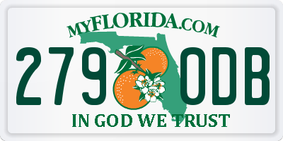 FL license plate 2790DB