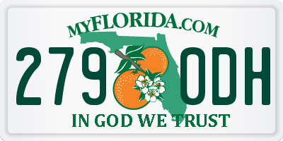 FL license plate 2790DH