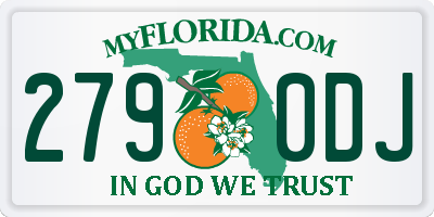 FL license plate 2790DJ