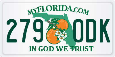 FL license plate 2790DK