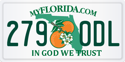 FL license plate 2790DL