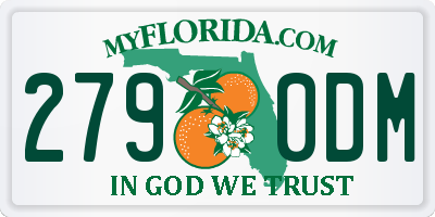 FL license plate 2790DM