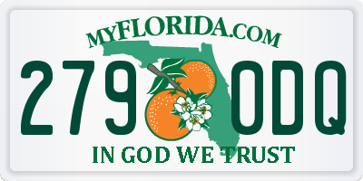 FL license plate 2790DQ