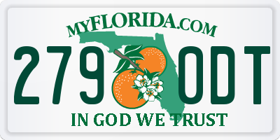 FL license plate 2790DT