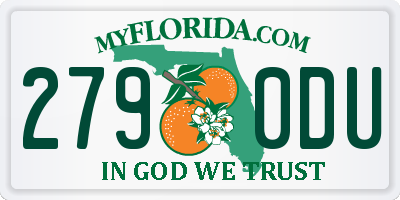 FL license plate 2790DU