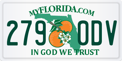 FL license plate 2790DV