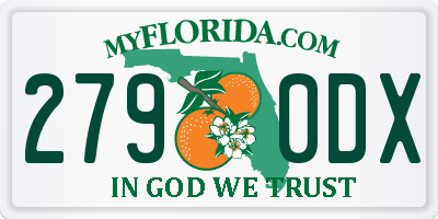 FL license plate 2790DX