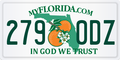 FL license plate 2790DZ