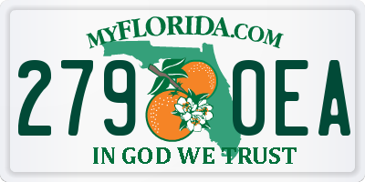FL license plate 2790EA