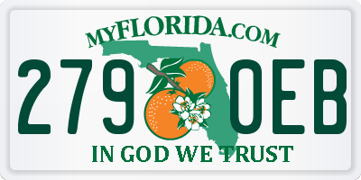 FL license plate 2790EB