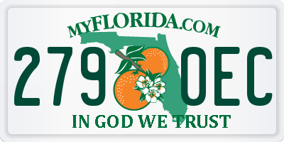 FL license plate 2790EC