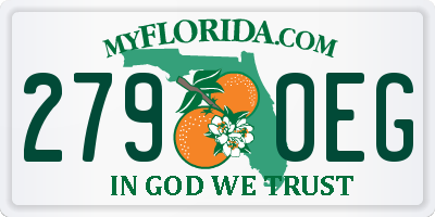 FL license plate 2790EG