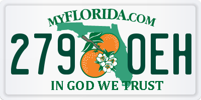 FL license plate 2790EH