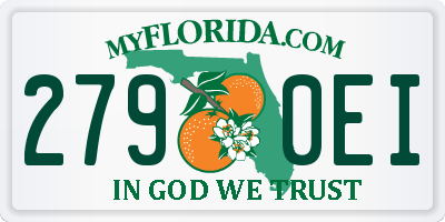 FL license plate 2790EI