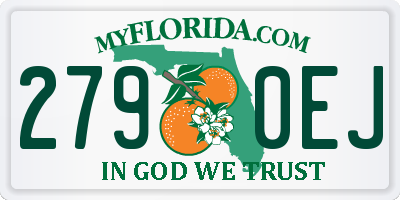 FL license plate 2790EJ